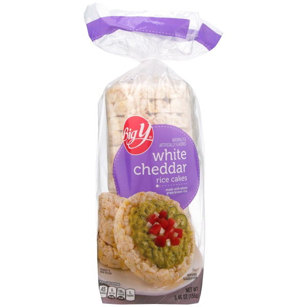 Big Y WHITE CHEDDAR RICE CAKES 1Source
