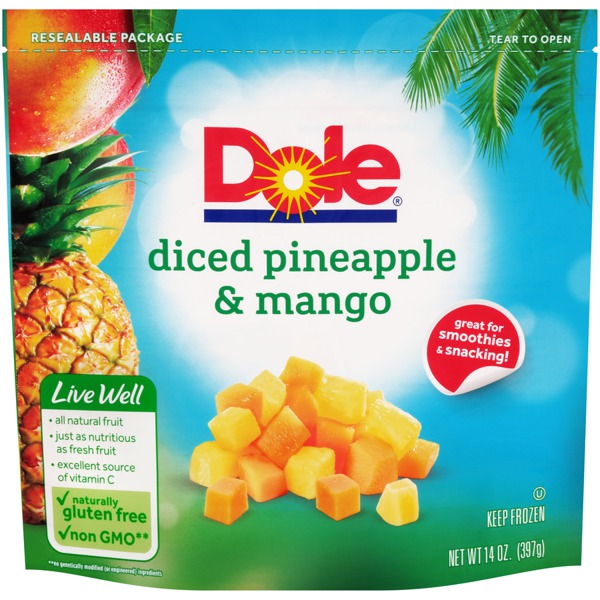 DOLE Frozen Fruit DICED PINEAPPLE & MANGO - 1Source