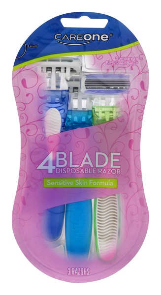 Careone 4 Blade Disposable Razor Sensitive Skin Formula - 1Source