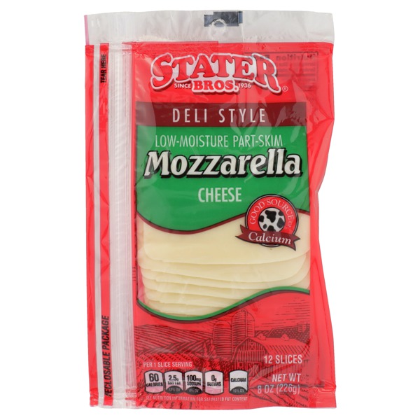 Stater Bros. Deli Style LowMoisture PartSkim Mozzarella Cheese 1Source