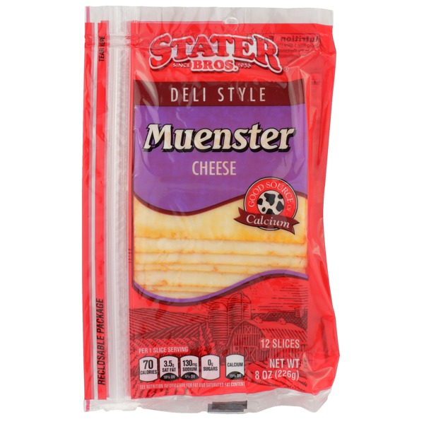 Stater Bros. Deli Style Muenster Cheese 1Source