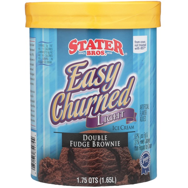Stater Bros. Light Double Fudge Brownie Ice Cream 1Source