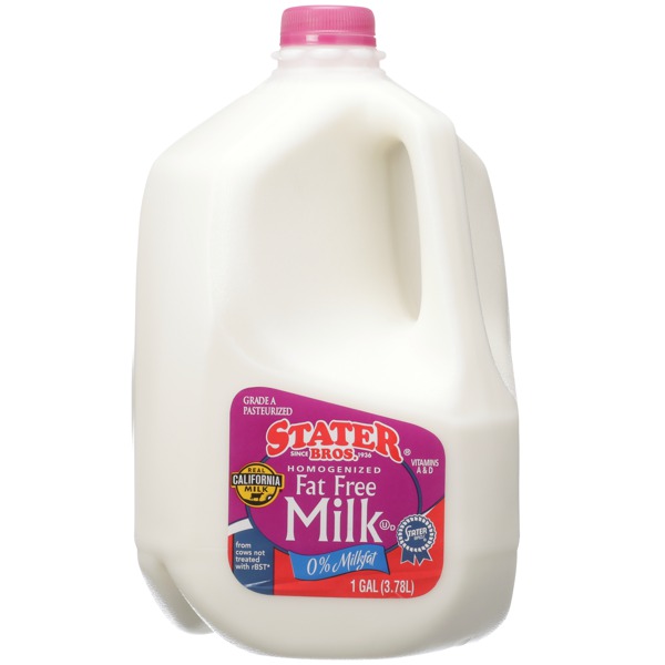 Stater Bros. Homogenized Fat Free Milk 1Source