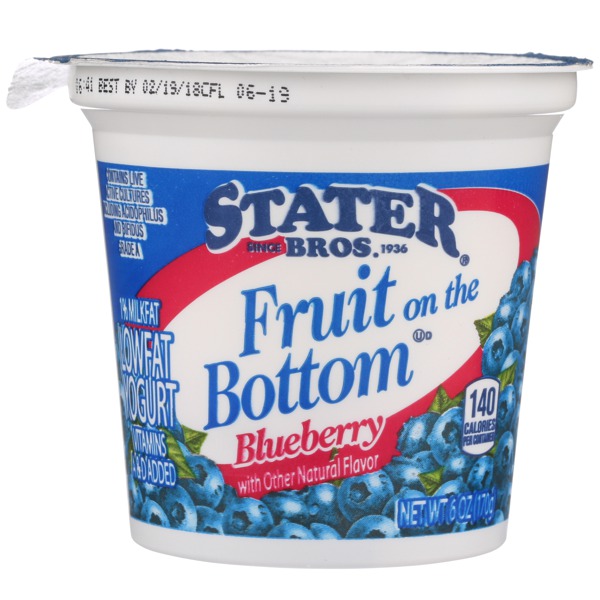 Stater Bros. Blueberry Fruit On The Bottom Lowfat Yogurt 1Source
