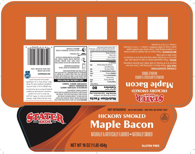 Stater Bros. Hickory Smoked Maple Bacon 1Source