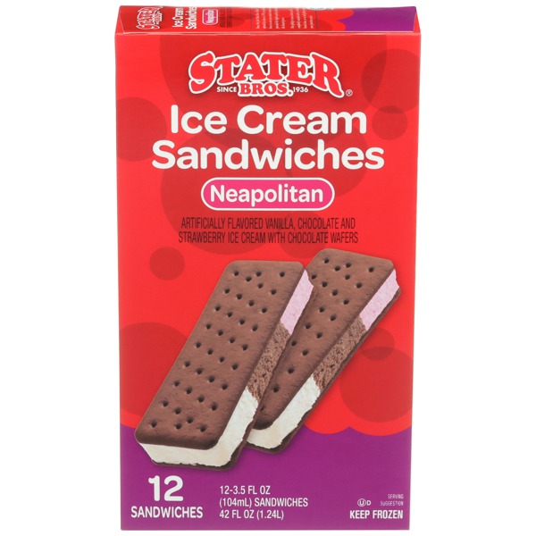 Stater Bros. Neapolitan Artificially Flavored Vanilla Chocolate And Strawberry Ice Cream With