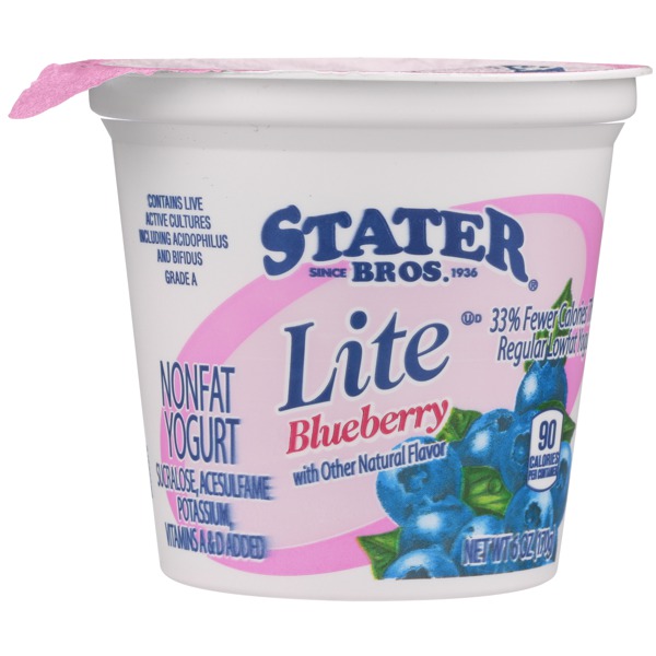 Stater Bros. Lite Blueberry Nonfat Yogurt 1Source