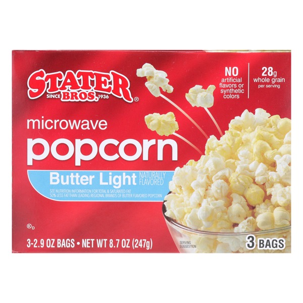 Stater Bros. Butter Light Microwave Popcorn 1Source