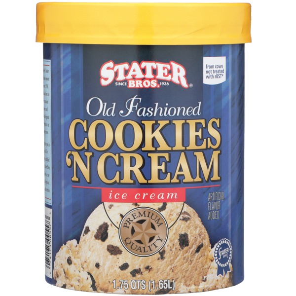 Stater Bros. Old Fashioned Cookies 'N Cream Ice Cream 1Source
