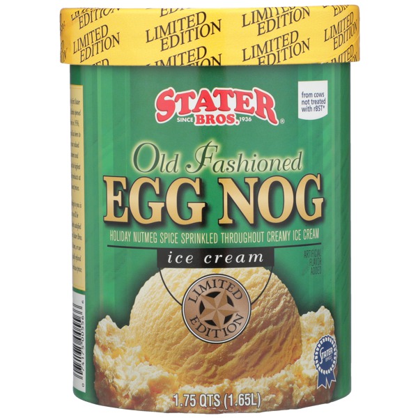Stater Bros. Old Fashioned Egg Nog Holiday Nutmeg Spice Sprinkled