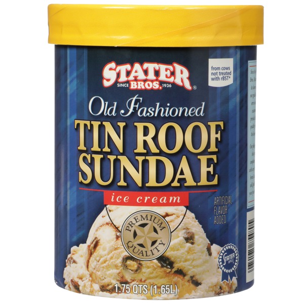 Stater Bros. Old Fashioned Tin Roof Sundae Ice Cream 1Source