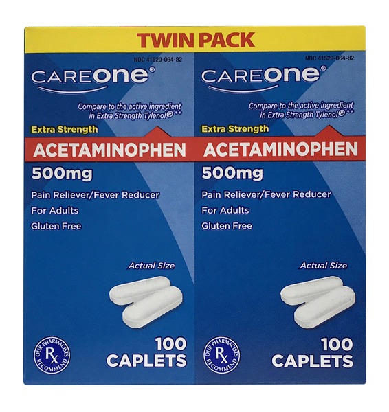 Careone Acetaminophen 500 Mg Caplets Twin Pack 1Source
