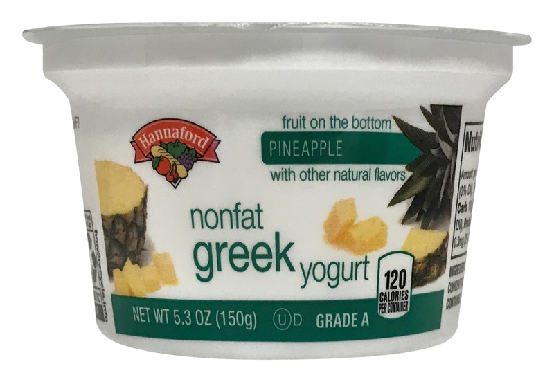 Hannaford Nonfat Greek Yogurt Pineapple 1Source