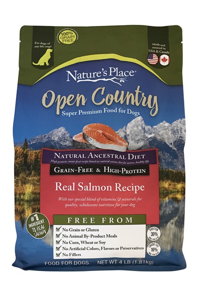 Open nature salmon hotsell and chickpea dog food