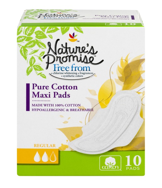 Nature'S Promise Pure Cotton Maxi Pads Regular 1Source