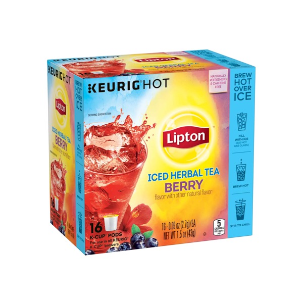 Lipton Iced Herbal Tea Berry Flavor With Other Natural Flavor KCup