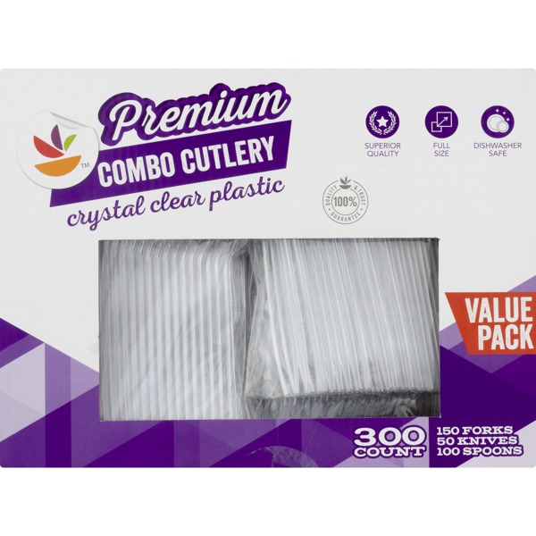 Ahold Combo Cutlery Premium Crystal Clear Plastic Value Pack Box 1Source