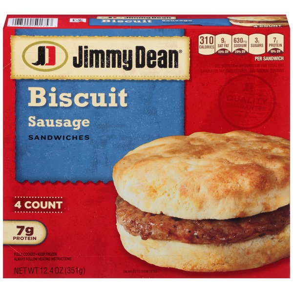 Jimmy Dean® Sausage Biscuit Sandwiches (Frozen) 1Source