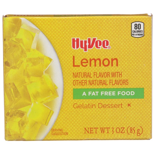 HyVee Lemon Gelatin Dessert 1Source