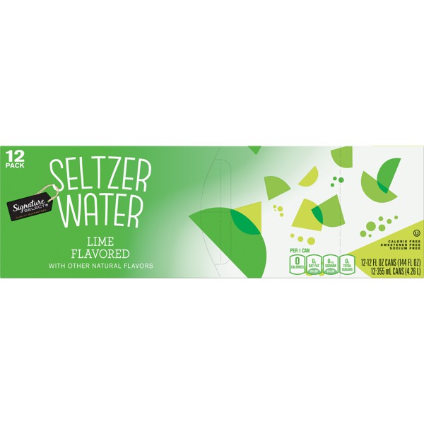 Signature Select LIME FLAVORED SELTZER WATER 1Source