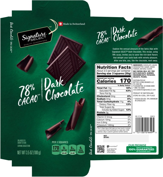 Signature Select 78 Cacao Dark Chocolate 1Source