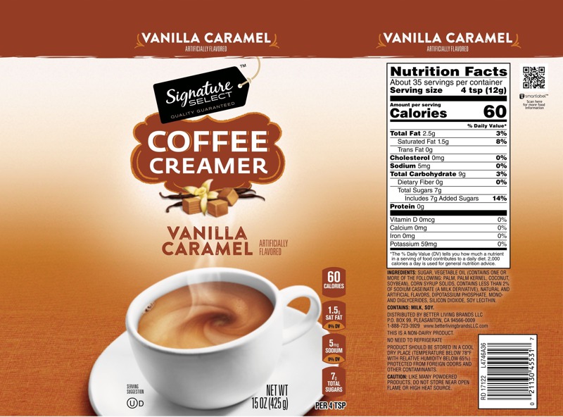 Signature Select Coffee Creamer Vanilla Caramel 1Source