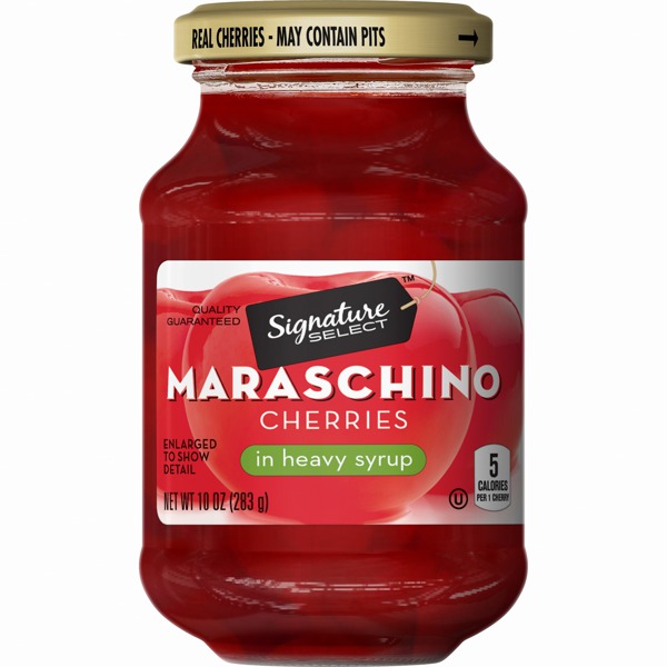 Signature Select Maraschino Cherries In Heavy Syrup. 1Source