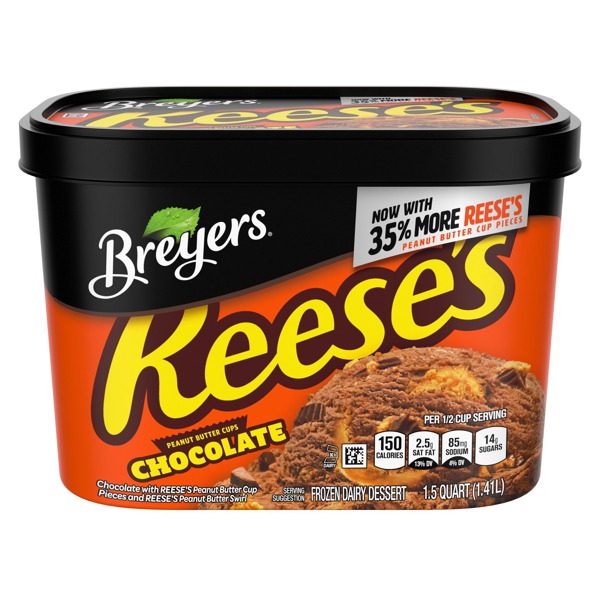 Breyers CHOCOLATE PEANUT BUTTER CUPS FROZEN DAIRY DESSERT 1Source