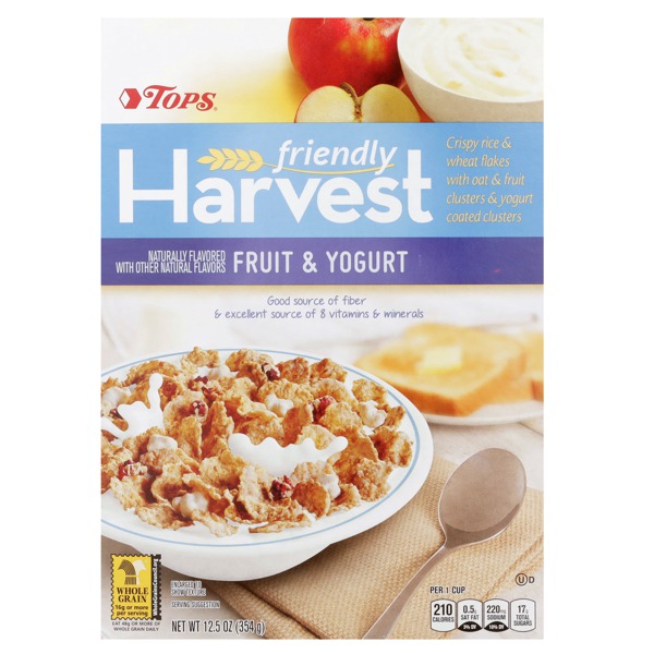 Friendly Harvest, Crispy Rice & Wheat Flakes With Oat & Fruit Clusters