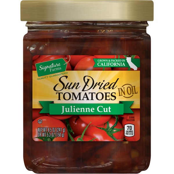 Signature Farms JULIENNE CUT SUN DRIED TOMATOES IN OIL 1Source