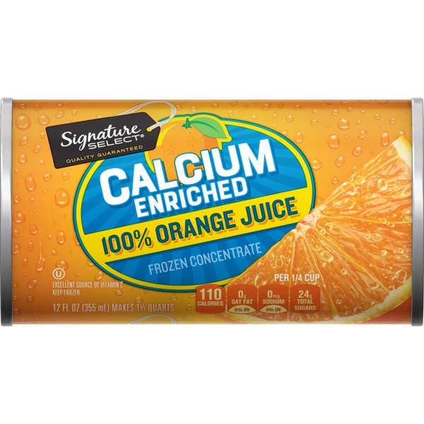 Signature Select CALCIUM ENRICHED 100 ORANGE JUICE FROZEN CONCENTRATE