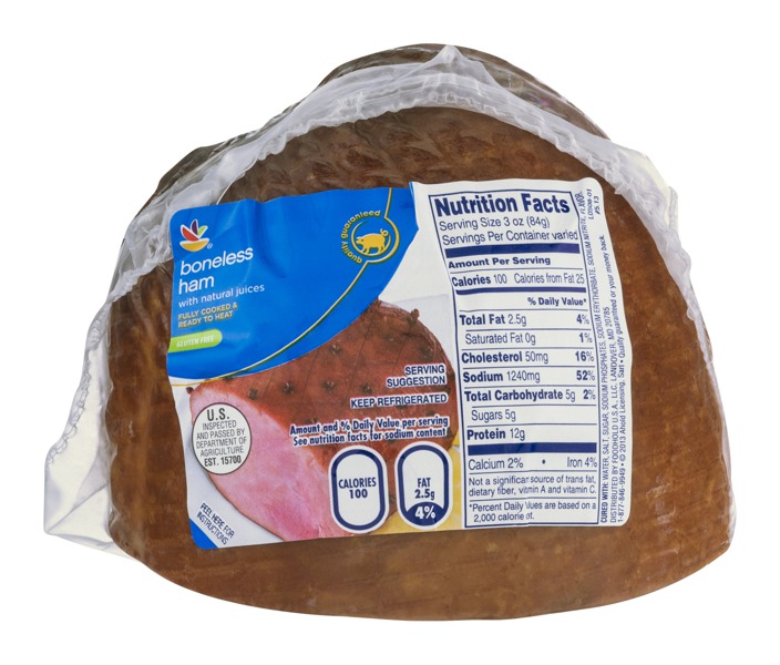 Ahold Boneless Ham Smoked Quarter 1Source