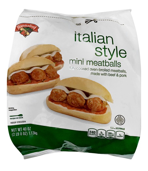 Hannaford Italian Style Mini Meatballs 1Source