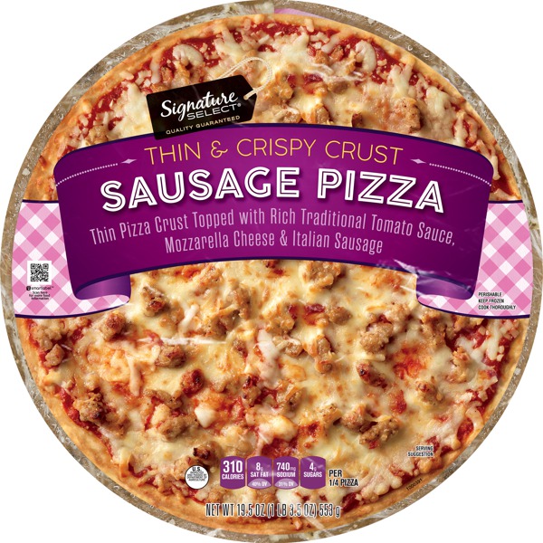 Signature Select THIN PIZZA CRUST TOPPED WITH RICH TRADITIONAL TOMATO