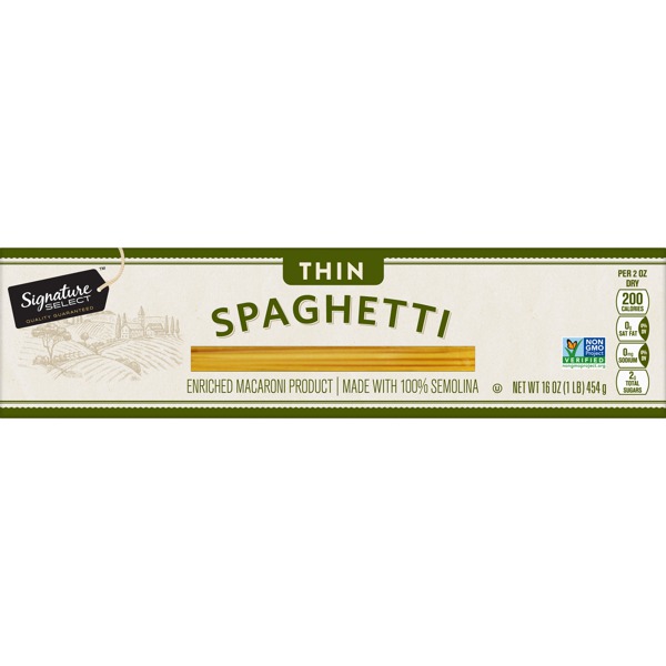 Signature Select THIN SPAGHETTI ENRICHED MACARONI PRODUCT 1Source