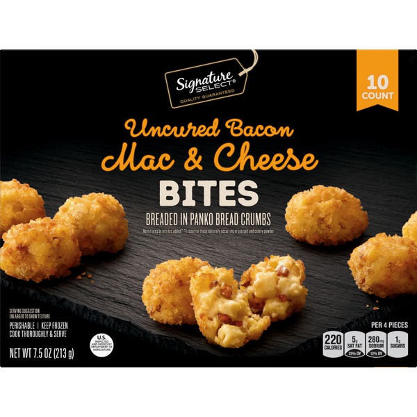 Signature Select UNCURED BACON MAC & CHEESE BITES BREADED IN PANKO