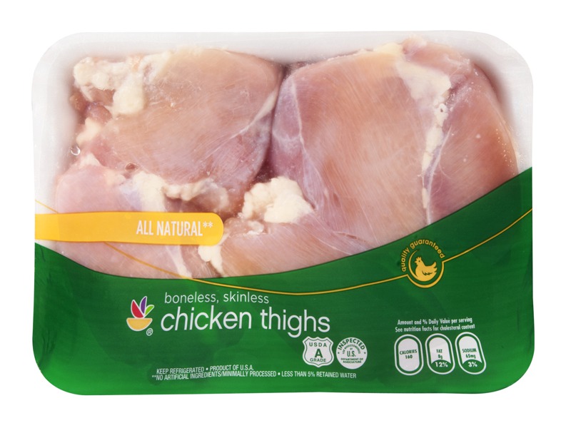 Ahold Chicken Thighs All Natural Boneless Skinless 1Source