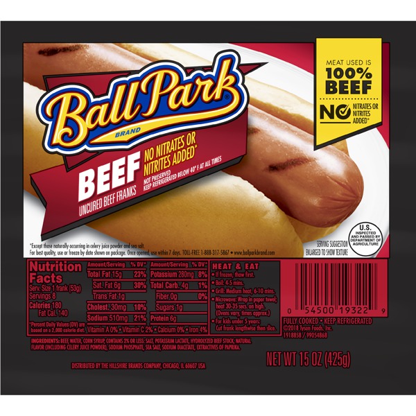 Ball Park Angus Beef Hot Dogs, 14 OZ - Baker's