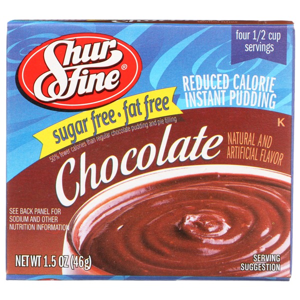 Shurfine CHOCOLATE REDUCED CALORIE INSTANT PUDDING - 1Source