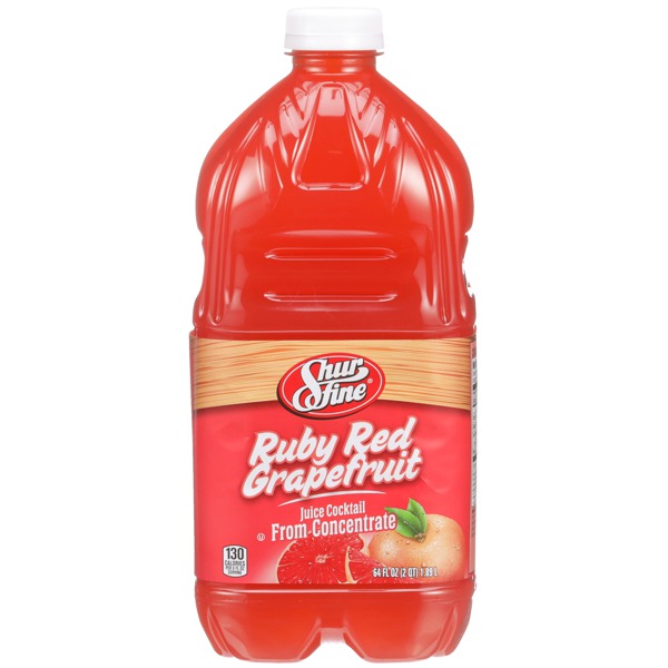 Shurfine RUBY RED GRAPEFRUIT JUICE COCKTAIL FROM CONCENTRATE 1Source