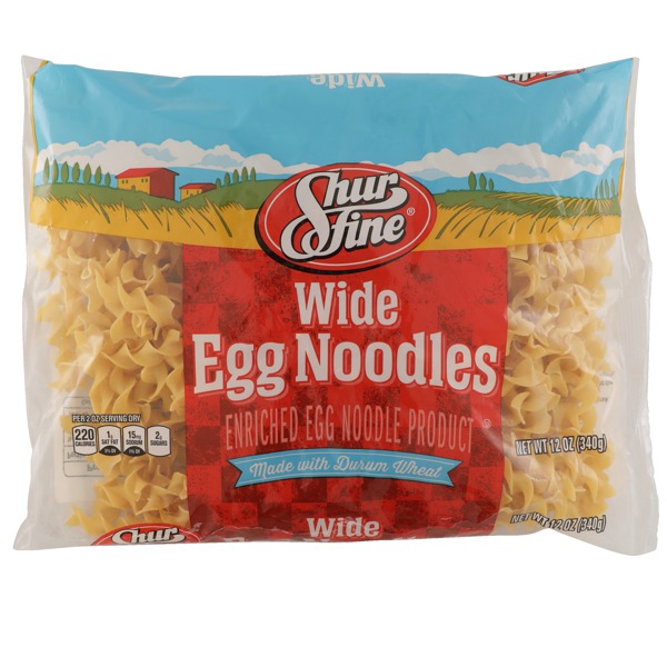 Shurfine Enriched Egg Noodle Product Wide Egg Noodles 1Source