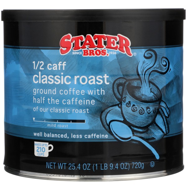Stater Bros. Mild Roast 1/2 Caff Classic Roast Ground Coffee 1Source