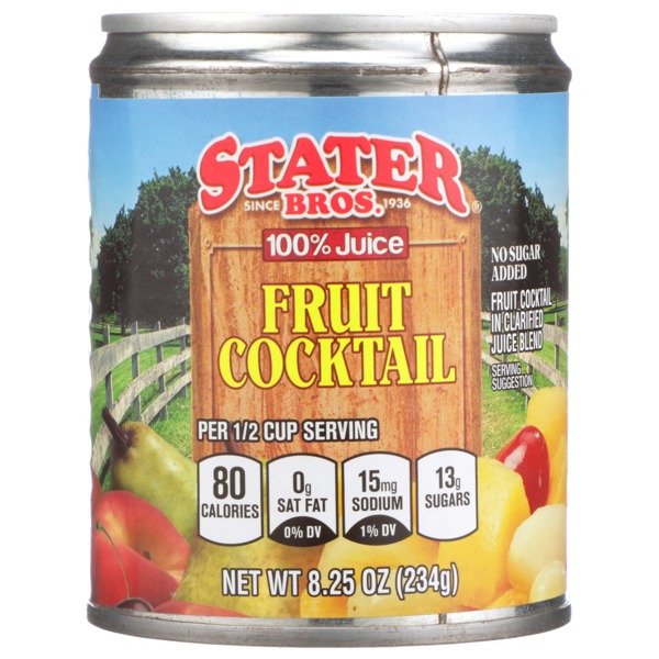 Stater Bros. 100 Fruit Cocktail In Clarified Juice Blend 1Source