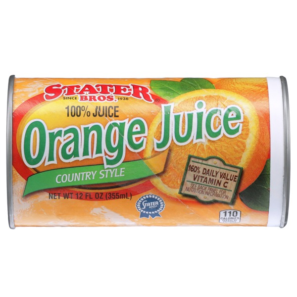 Stater Bros. Country Style 100 Orange Juice Frozen Concentrate 1Source