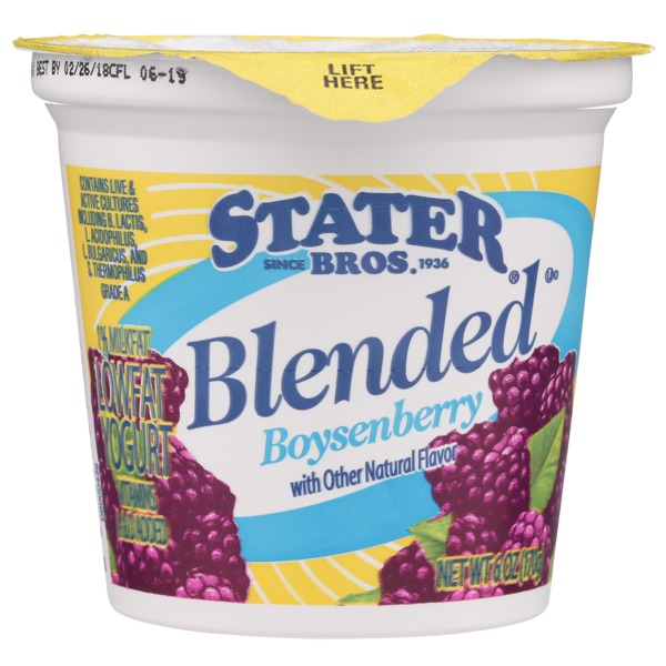 Stater Bros. Blended Boysenberry Lowfat Yogurt 1Source