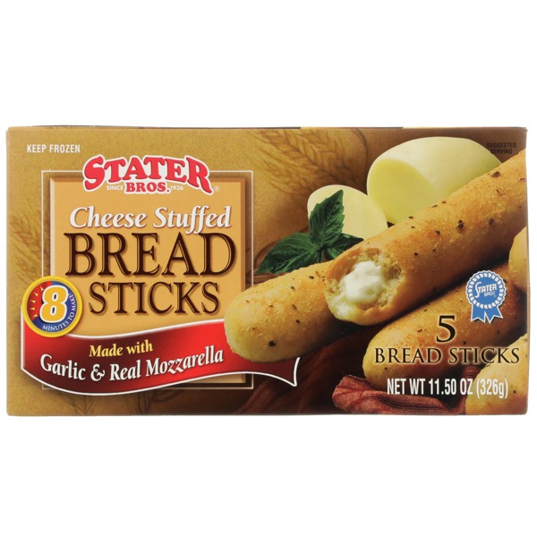Stater Bros. Cheese Stuffed Bread Sticks 1Source