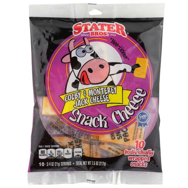Stater Bros. Colby & Monterey Jack Cheese Snack Cheese 1Source
