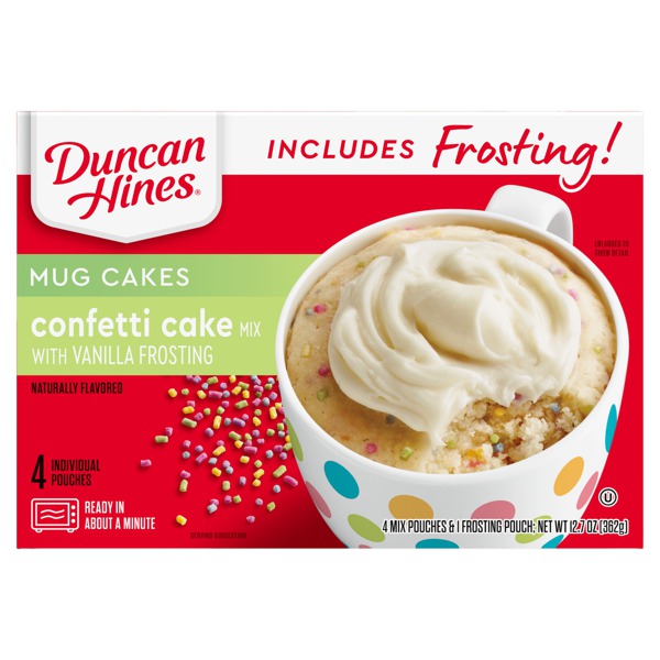 Duncan Hines Confetti Cake Mix With Vanilla Frosting Mug Cakes 1Source