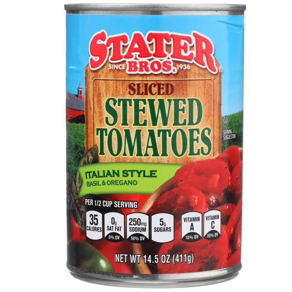 Stater Bros. Italian Style Sliced Stewed Tomatoes 1Source