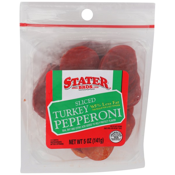 Stater Bros. Sliced Turkey Pepperoni 1Source